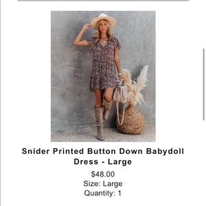 Snider-Printed Baby Doll Dress